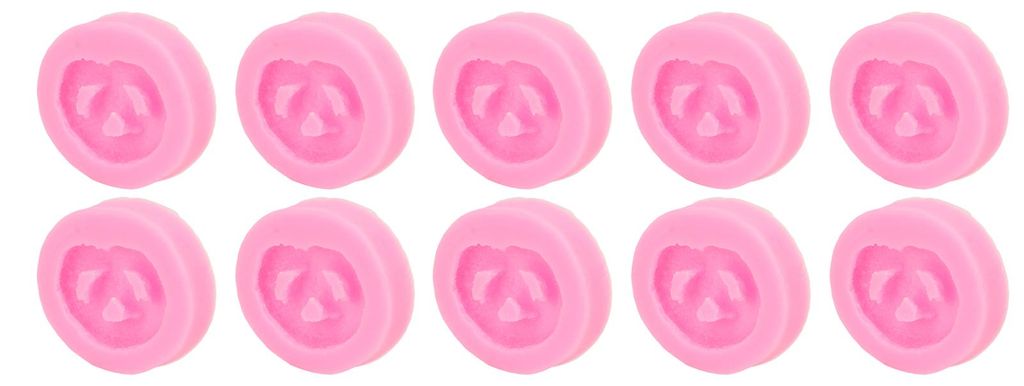 10er-Set Silikon-Keksformen, rosa, hitzebeständig, verformungsarm, Backform für Heimwerker