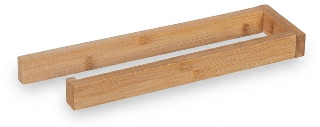 Relaxdays Küchenrollenhalter Wand, Bambus Rollenhalter für