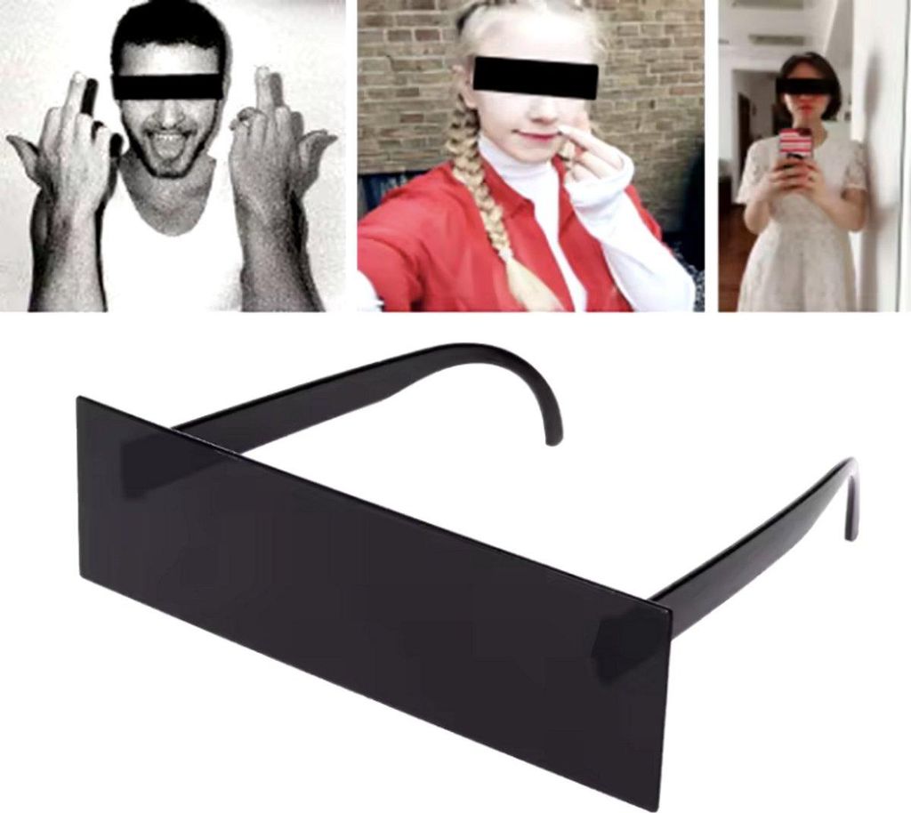 CHPN - Zensurbrille - Schwarze Barbrille - Festivalbrille - Produktbild 