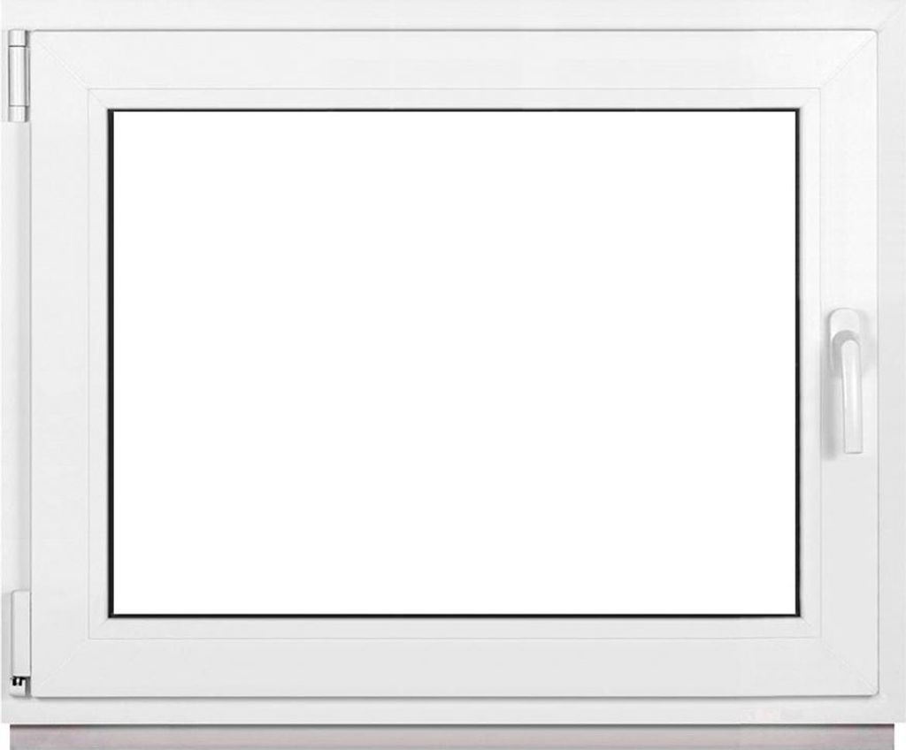 Framex Premium Kunststofffenster Breite x Höhe: (95 x 70 cm) | 7-Kammer-Profil | 80 mm Bautiefe | 50 mm 3-fach Verglasung | Dreh-Kipp | DIN Links