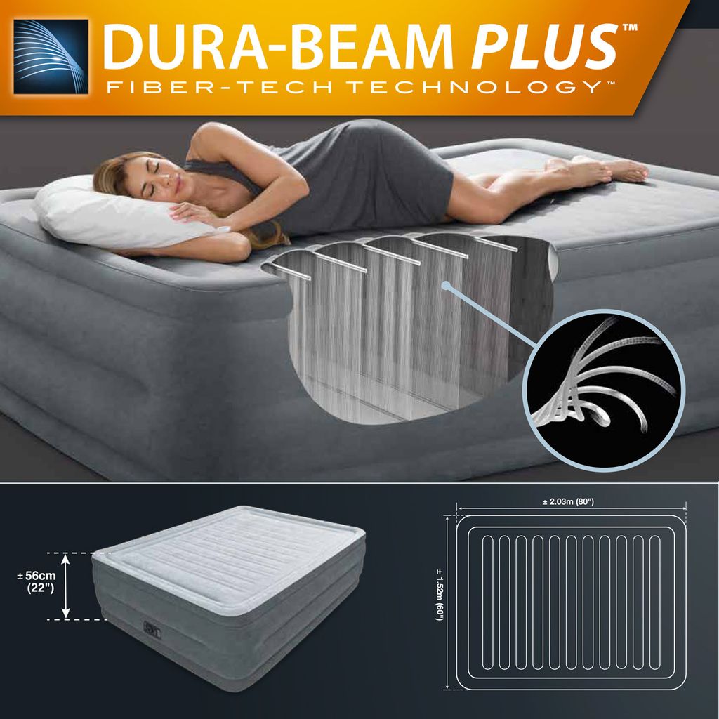 Intex Luftbett Comfort Plush High Rise Queen mit Pumpe Produktbild 24
