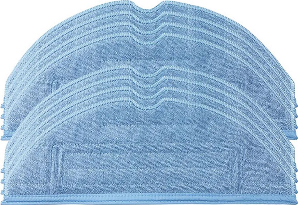 A stack of blue mop pads for a robot vacuum cleaner.