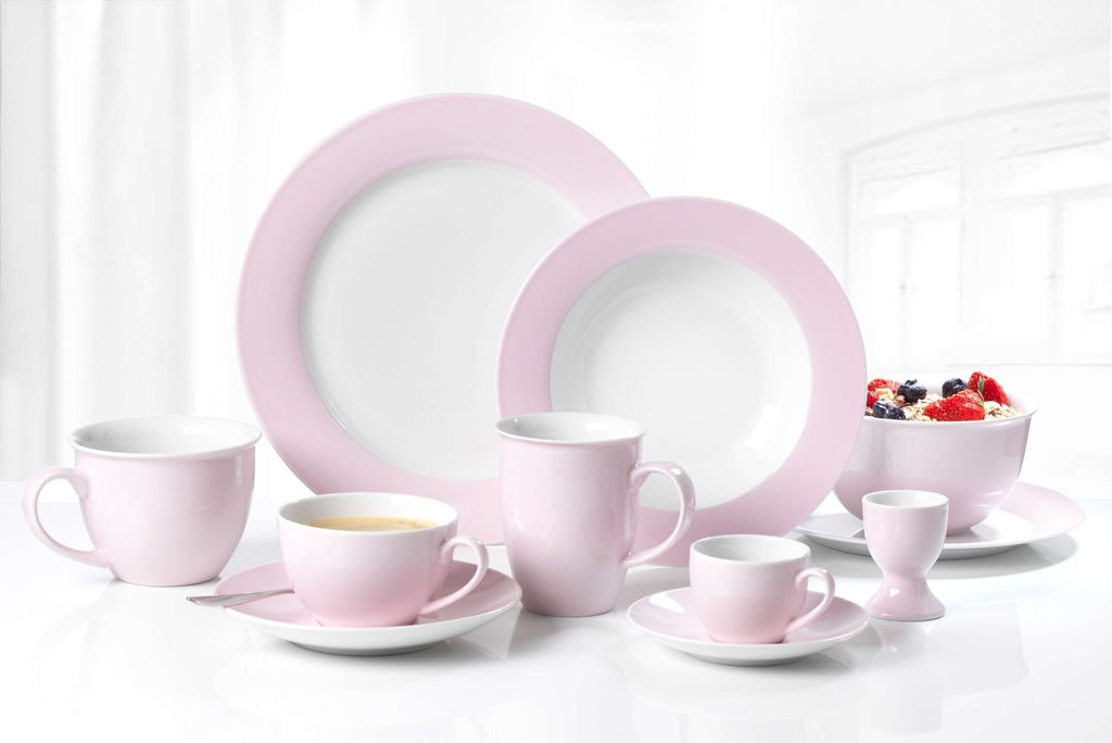 Untertasse für Jumbotasse 6er Set Doppio rose
