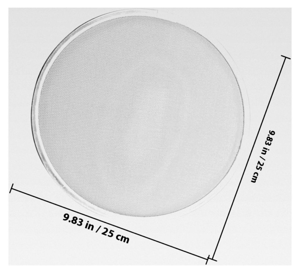 Ölspritzschutzabdeckung aus Edelstahl 25 cm mit feinem Netz für Heißluftfritteusen