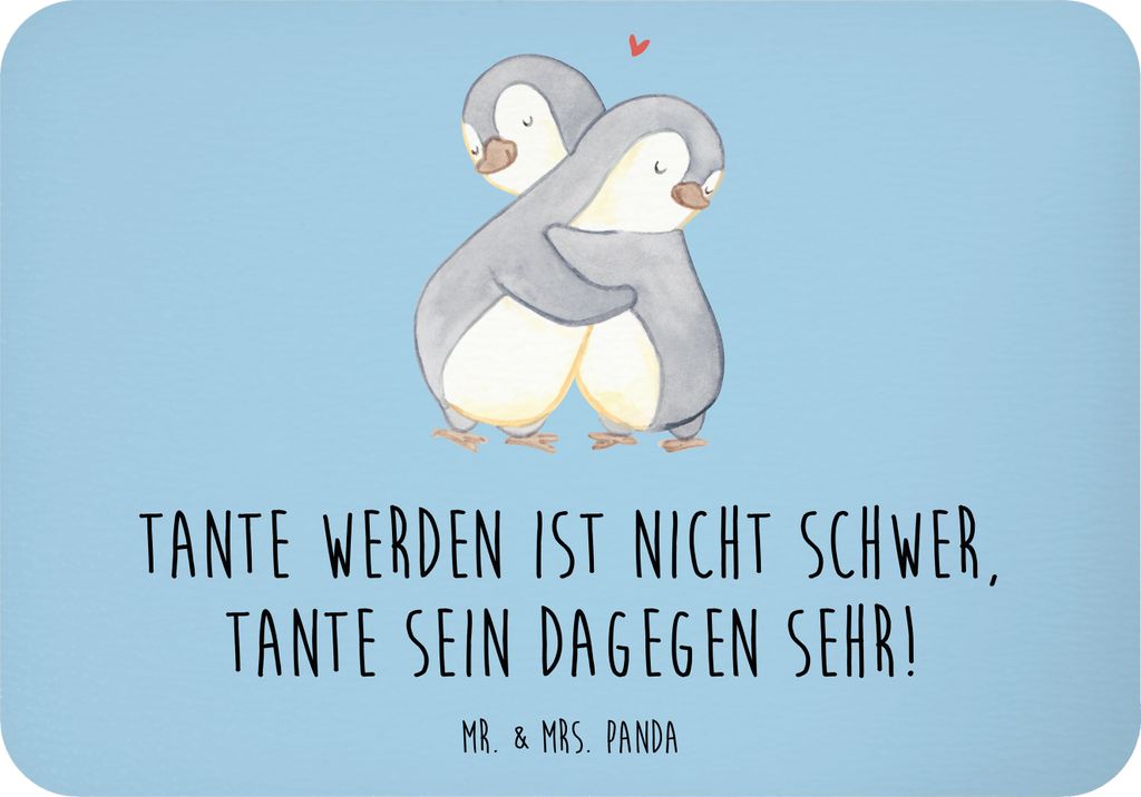 Mr. & Mrs. Panda Kühlschrankmagnet Tolle Tante - Blau Pastell - Geschenk, Handarbeit, Pinnwandmagnet, Liebe, Geschenke für Tanten, Neffe, zettelh...