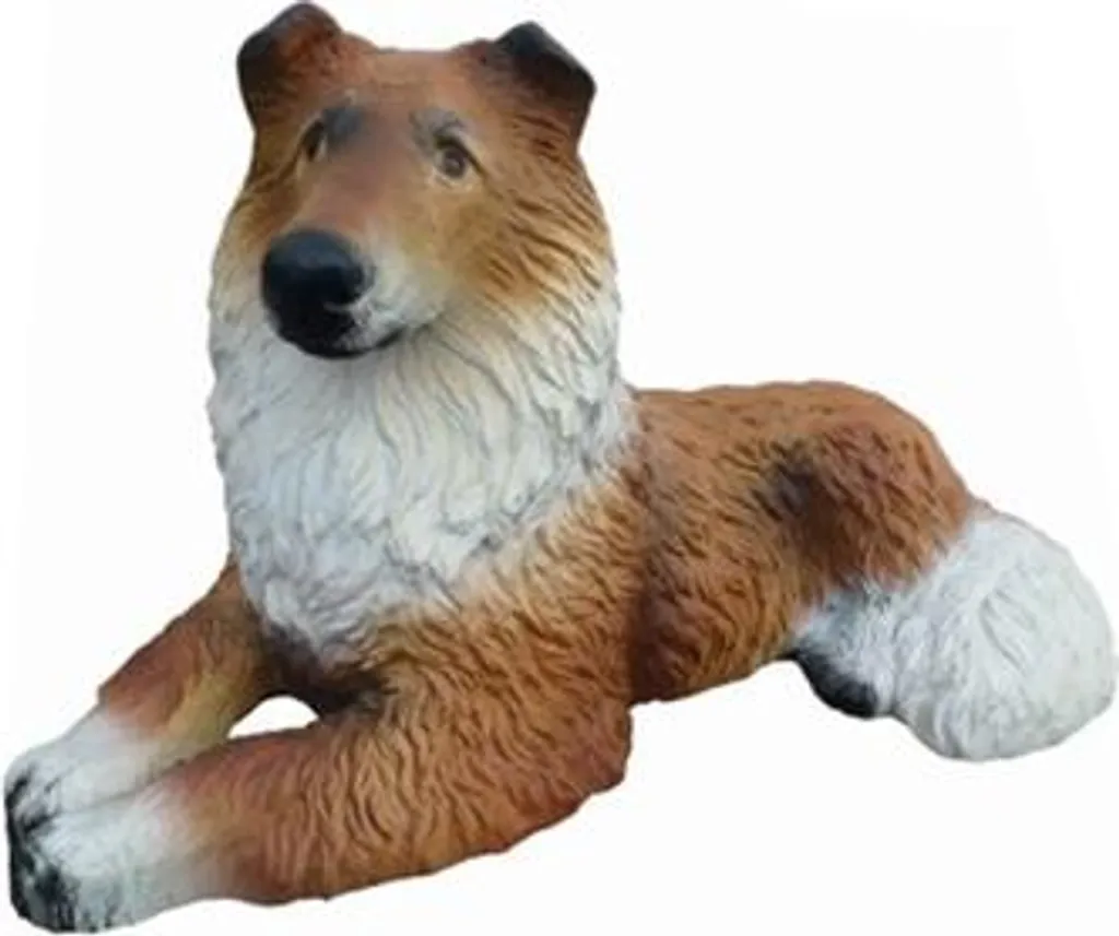 Statue Chien Déco pour Balcon et Terrasse - Figurine Jardin 25x40cm