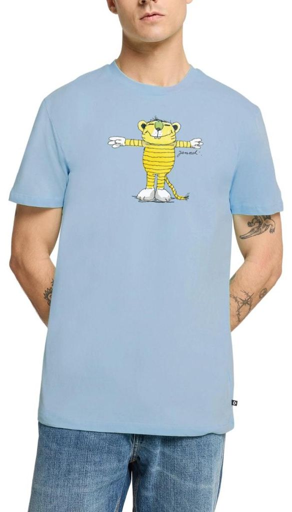Spreadshirt Janosch Tiger Pose Männer Premium T-Shirt, XXL, Hellblau