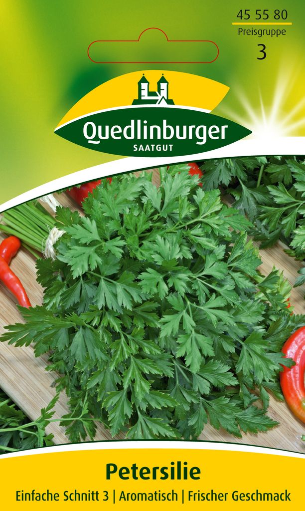 Petersilie 'Einfache Schnitt 3' Quedlinburger Kräutersamen Produktbild 