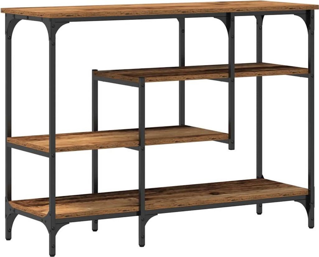 vidaXL Konsolentisch Altholz 100 x 35 x 75 cm Schichtholz und Metall