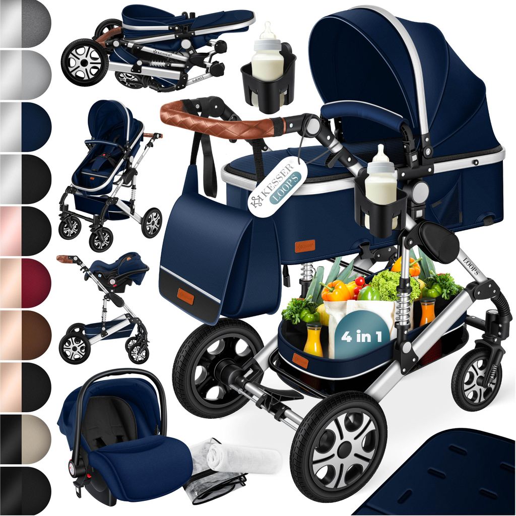 KESSER® Loops Kinderwagen 4 in 1 Kombikinderwagen Produktbild 