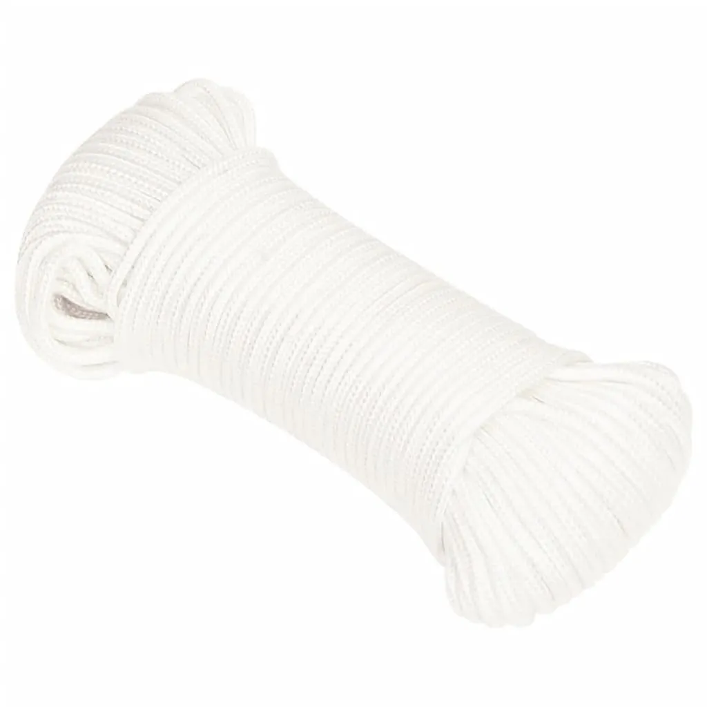 Corde de bateau 4 mm polypropylène blanc 500 m flottante et robuste