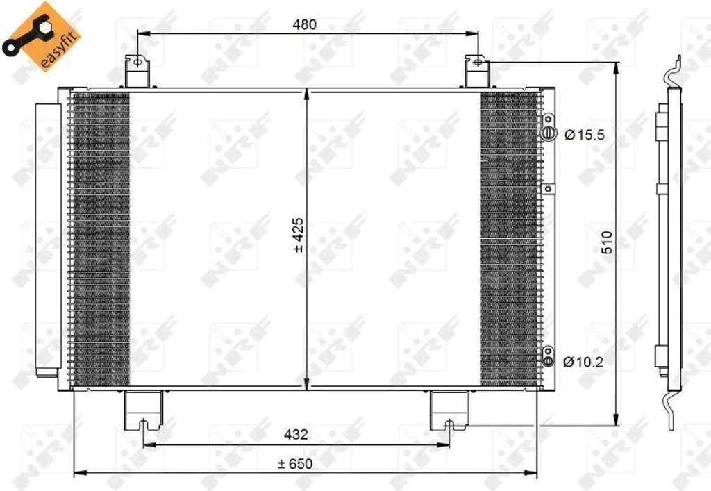 Condenseur clim NRF 350092 avec déshydrateur pour Lexus LS F4 8846050200