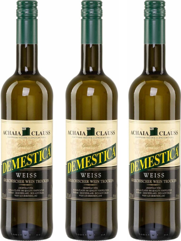 Demestica weiß trocken 3x 0,75l Achaia Clauss | Beliebter Produktbild 