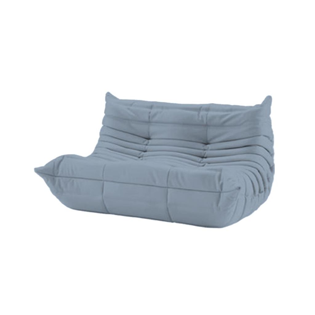 A light blue sofa is shown against a white background.
