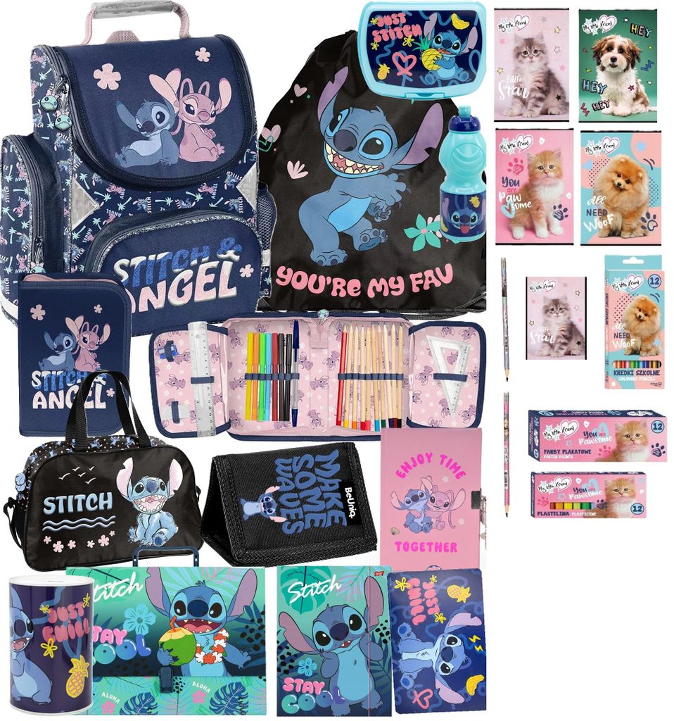 Set di articoli scolastici "Lilo e Stitch" composto da Immagine del prodotto 