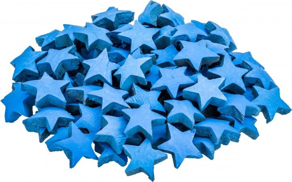 Kokos Stern blau ca. 5cm 100Stk.