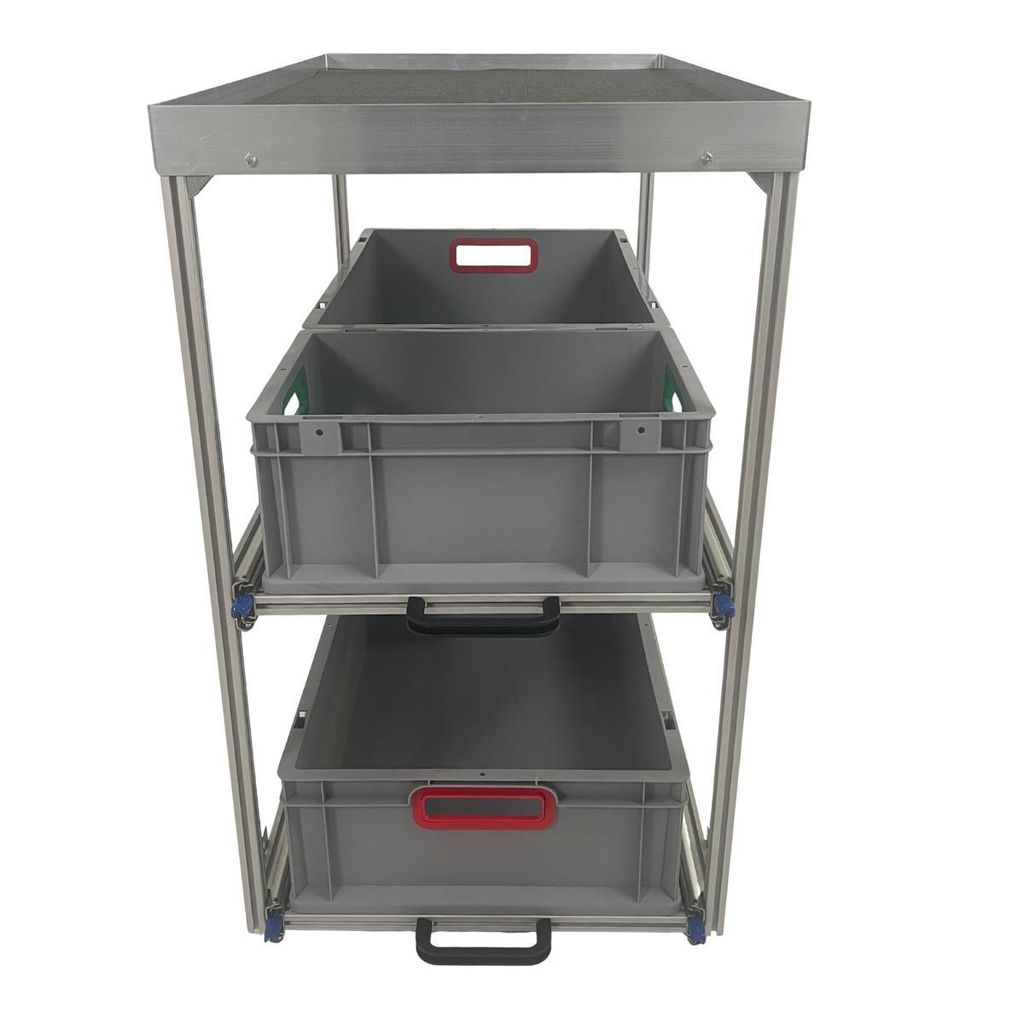 Heckauszug für Euroboxen (900x400mm) 2 Ebenen – mit Produktbild 
