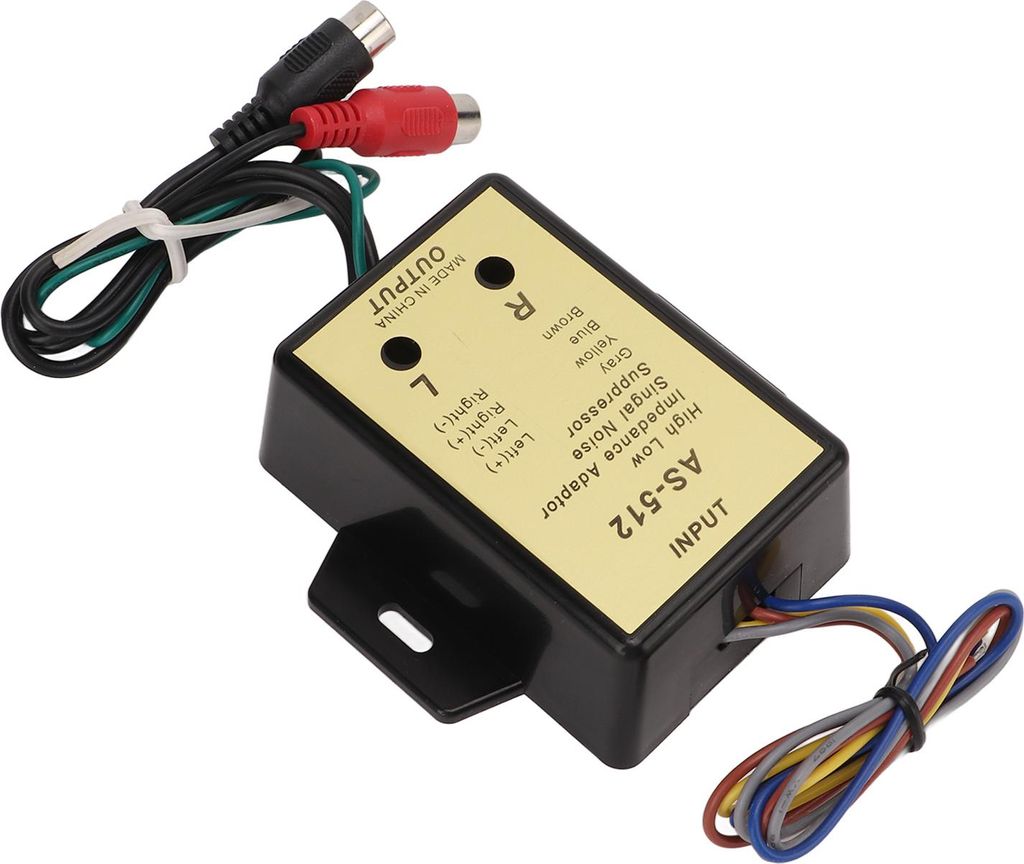 2-Kanal Line High Low Impedance Adapter Audio Speaker Level Output Converter