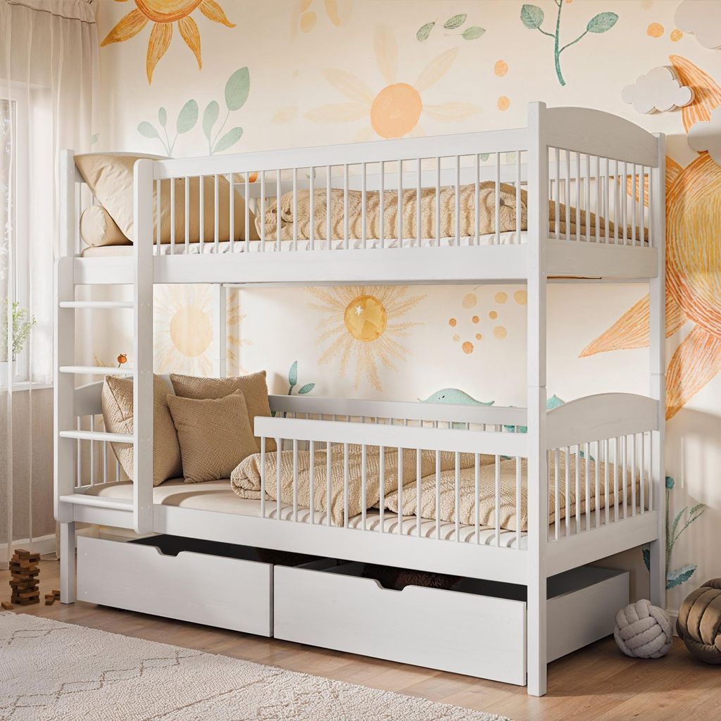 Hochbett Kinder, Etagenbett, Kinderbett | Massives Produktbild 