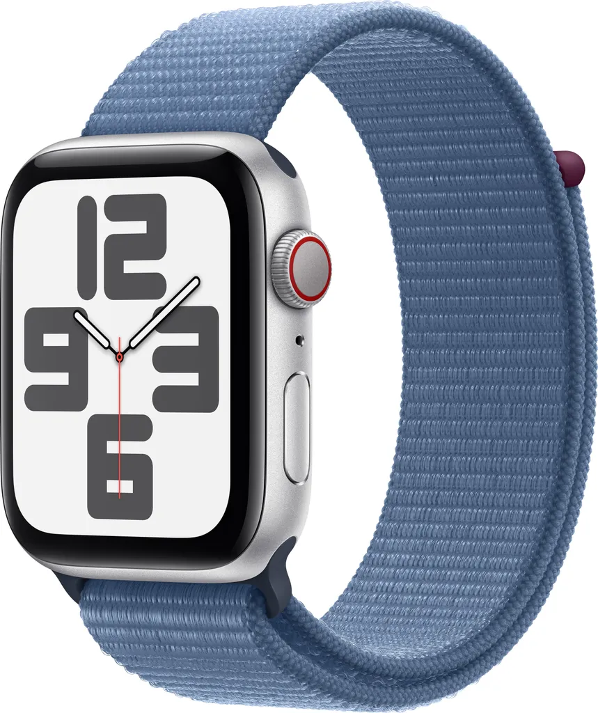 Apple Watch SE 44mm Argent Cellulaire - Écran Retina et Suivi Santé Avancé