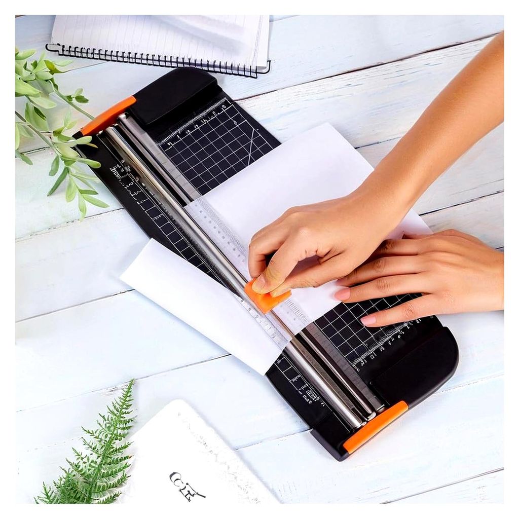 Ersatzklingen für Papierschneidemaschine, 8 Stück, geeignet für A4 Papierschneider, orange (innerhalb 1,5 mm)