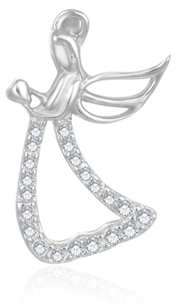 Pendentif scintillant en argent avec zircons - Éclat et pureté Andílek