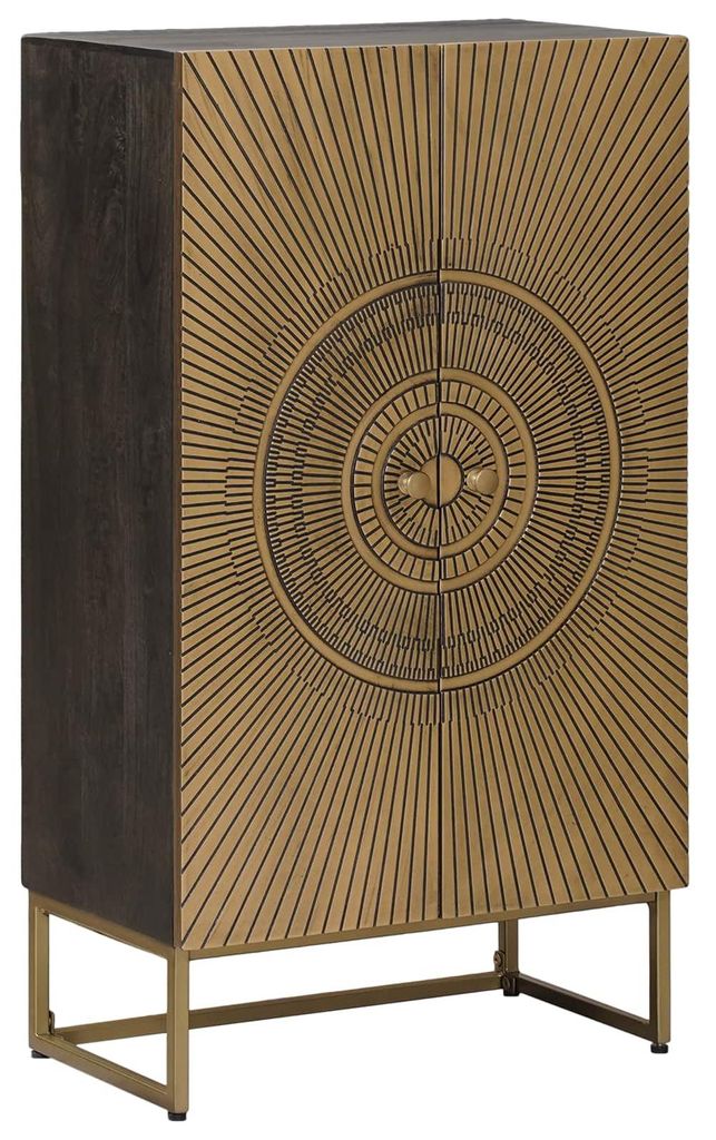 vidaXL Highboard Messing 53,5 x 30 x 95 cm