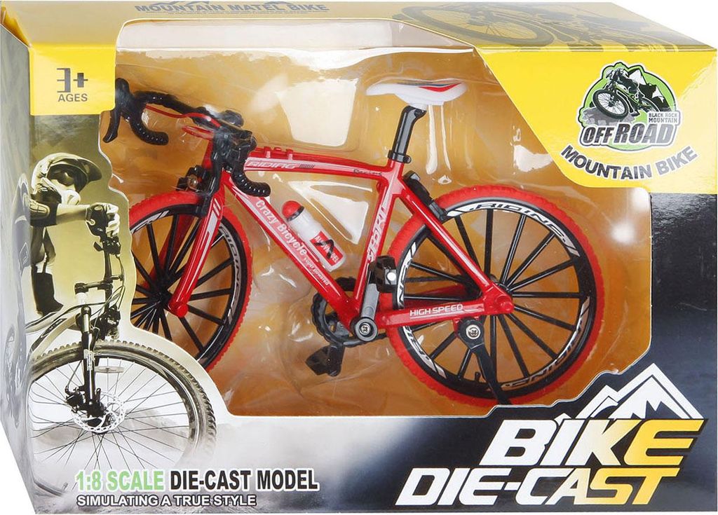 Miniatur Rennrad Spielzeug Fahrrad Rennsport 17cm Metall Produktbild 
