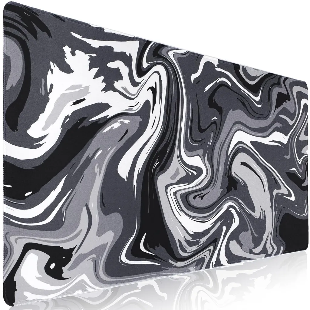 Grand sous-main de bureau et tapis de souris gaming lavable couleur grise