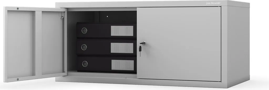 Armadio Ufficio Metallo 80x40x38 cm Grigio - Sopralzo Schedario Robusto
