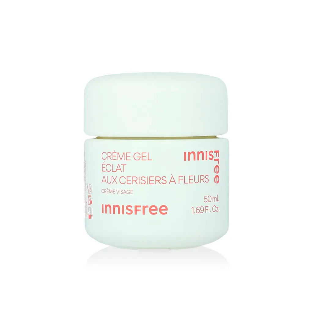 Crème éclat Innisfree à la fleur de cerisier gel-crème teint terne