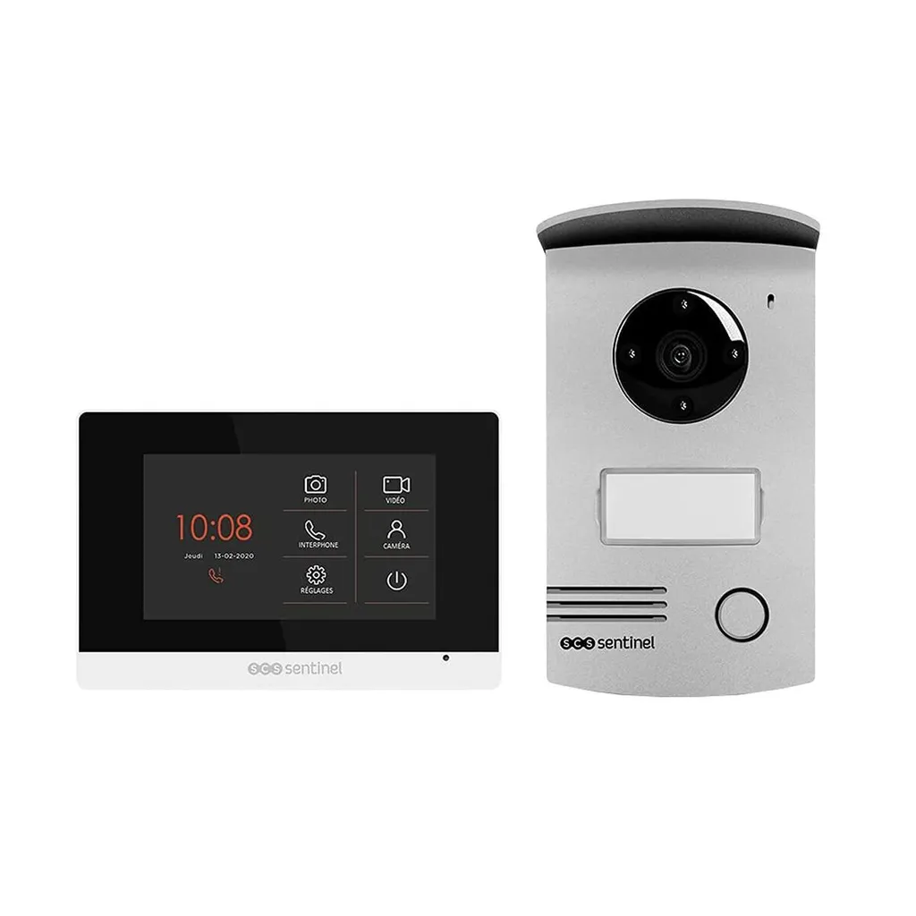 SCS SENTINEL Visiodoor 4.3 Aluminium : visiophone filaire écran LCD