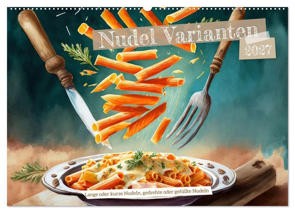 Nudel Varianten (Wandkalender 2027 DIN A2 quer), CALVENDO Monatskalender