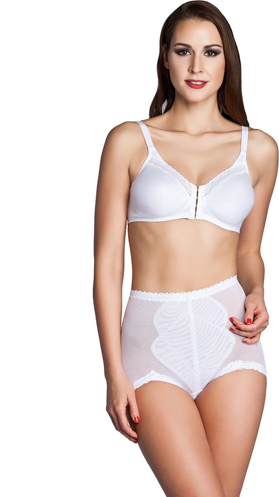 Miss Perfect Dessous Damen Body Trim Vorderverschluss BH ohne Bügel (B-D 75-95) Fontverschluss BH Bügelloser BH Verschluss Vorne Baumwolle Spitze...
