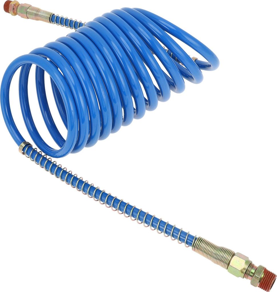 Luftbremsenschlauch Ölkühler gewickelte kurze Schwanzleitung 12 Kreisbremsen-Spulen-Kabel für LKW Traktoren Montage mit 1/2" NPT-Anschluss 15 ft...