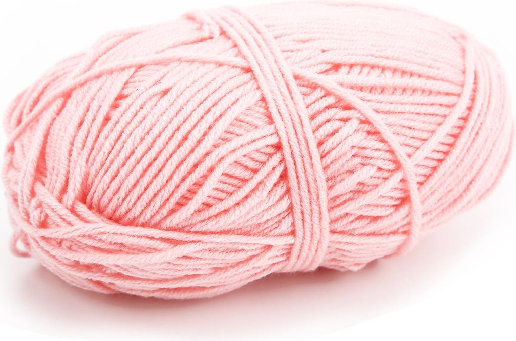 Weiches, hautfreundliches Häkelgarn aus Baumwolle zum Stricken von DIY-Kinderkleidung (Rosa)