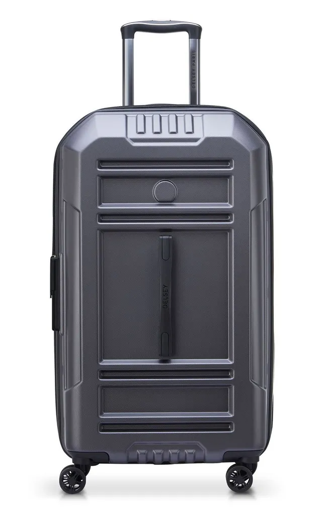 Grande Valise de Voyage Rigide DELSEY Rempart 73 cm Grise avec Extension