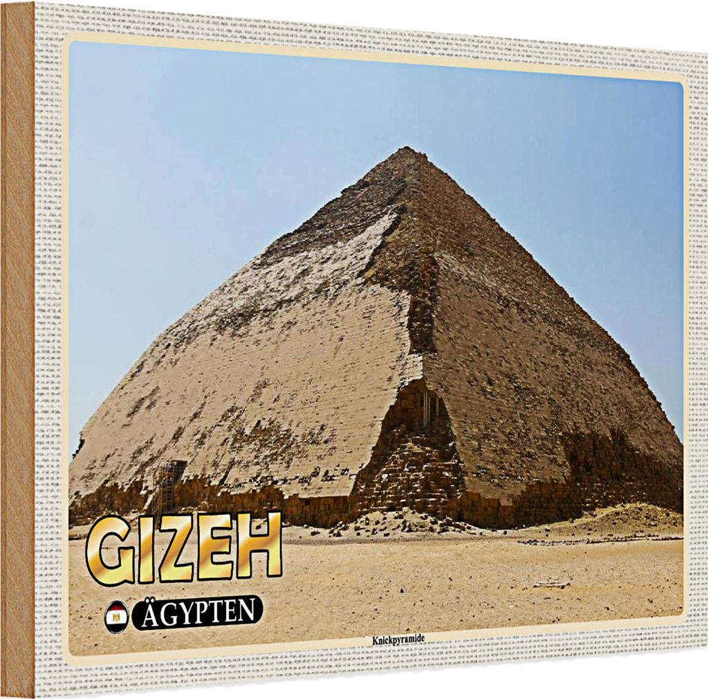 Holzschild Reise 30x20cm Gizeh Ägypten Knickpyramide
