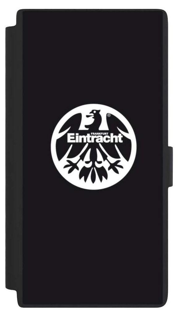 NIVOCASE Klapphülle für Samsung Galaxy S24 Ultra Handyhülle aus Kunst Leder NIVOflip schwarz Adler Eintracht Frankfurt Logo
