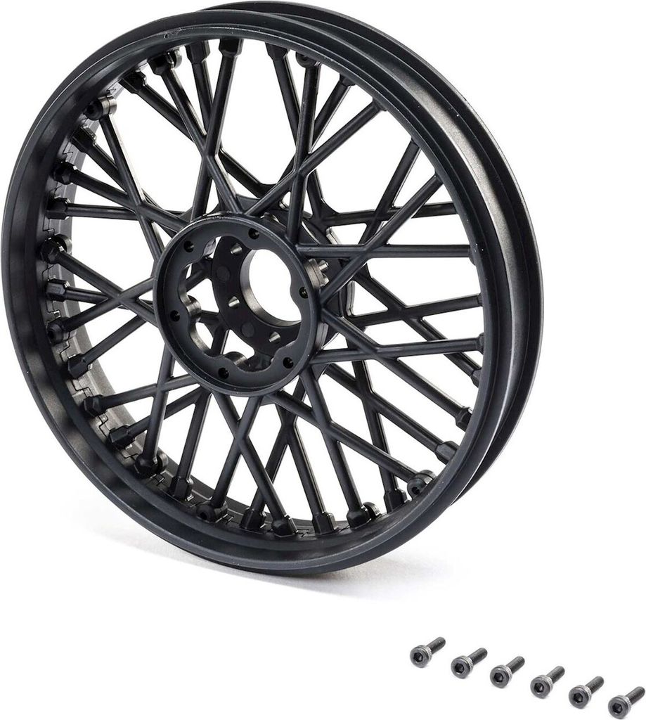Losi Front Wheel Set Black: Motorrad Promoto-MX