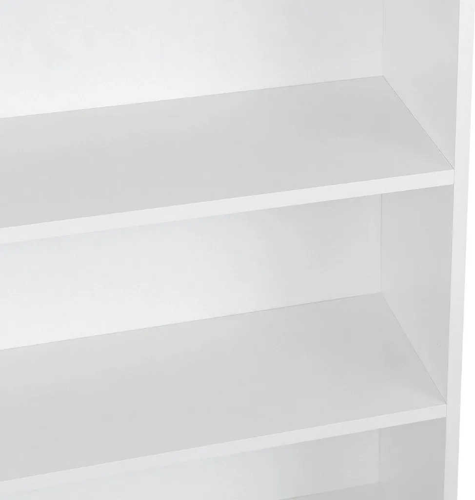Rangement Gain de Place Bibliothèque Bolt Edge Blanche 4 Niveaux MDF - 6