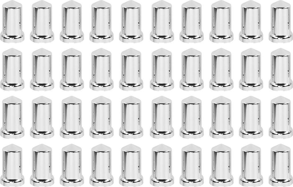 Radmutternabdeckungen, ABS-Chrom-Kunststoff, rostfrei, 33 mm, Flanschkappen für LKW, Anhänger und Fahrzeuge, 40 Stück
