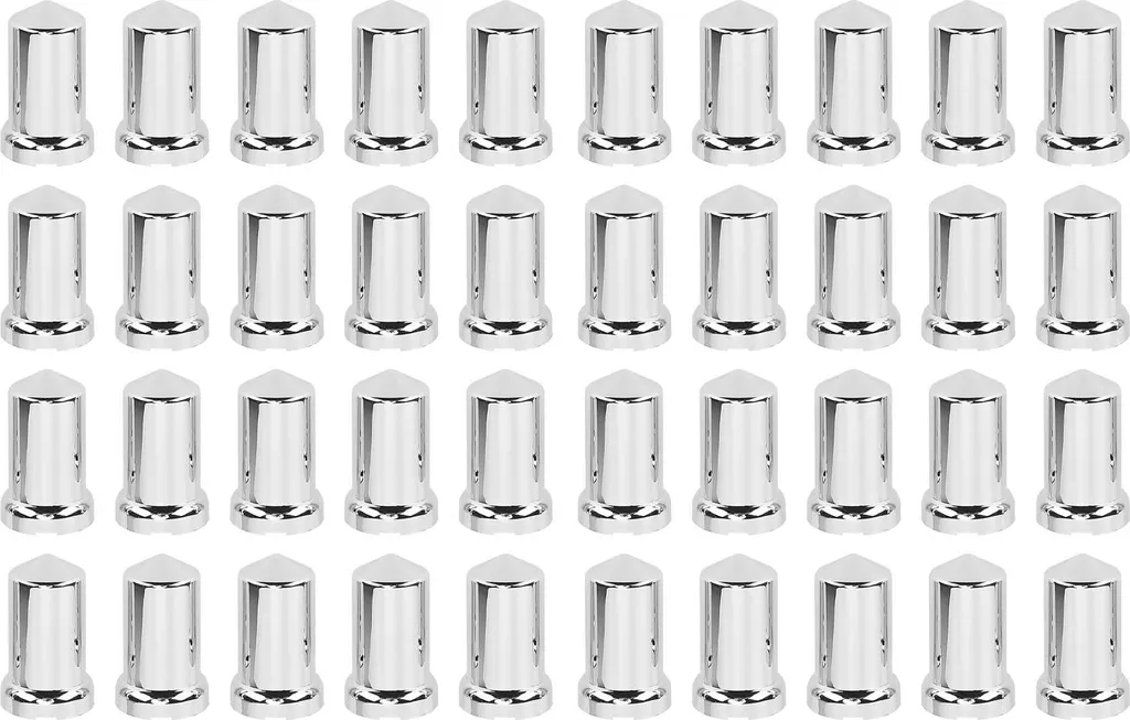 Capuchons de bride pour écrous de roue 33 mm chromés, lot de 40 unités