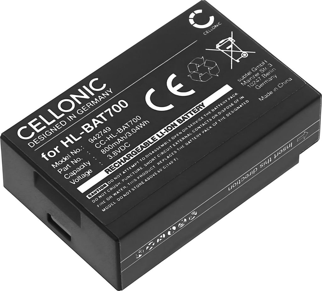CELLONIC Akku für Headset Kompatibel mit Hollyland Solidcom C1, Solidcom C1 Pro, HL-BAT700 - (800mAh, 3.8V)