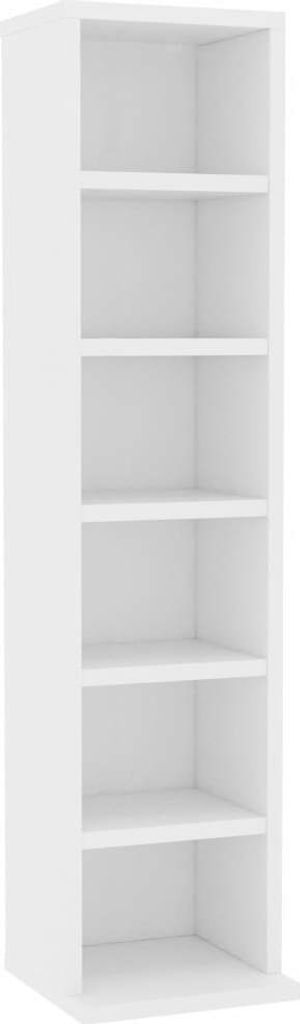 vidaXL Armoire à CD Blanc 21x20x88 cm Bois composite Image du produit 