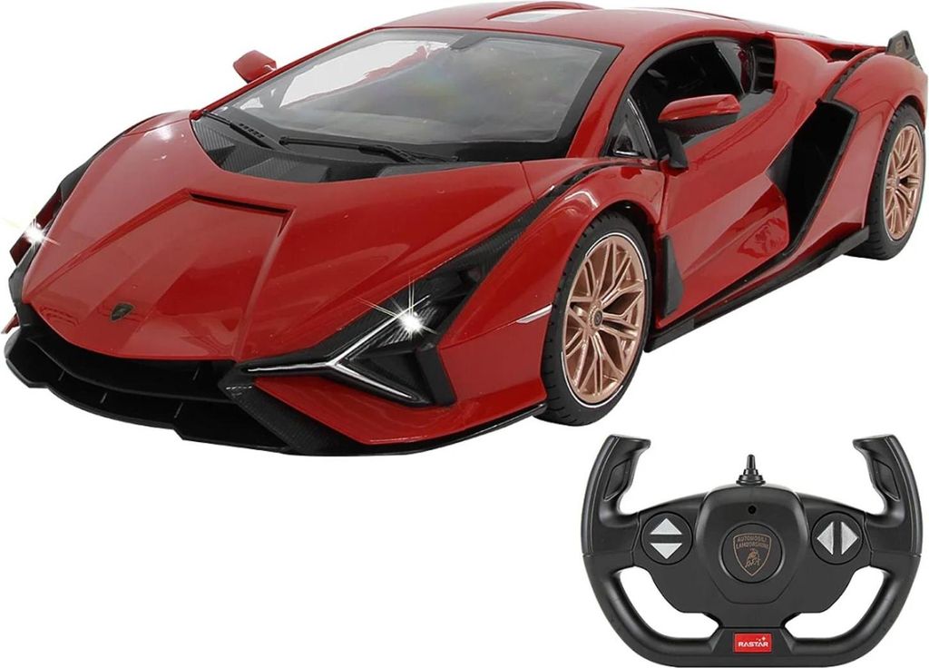 JAMARA 403125 - Lamborghini Sián FKP 37 2,4 GHz 1:24 - officieel gelicentieerd, tot 1 uur rijtijd bij ca. 9 km/u, perfect nagemaakte details, hoogwaardige afwerking, oranje