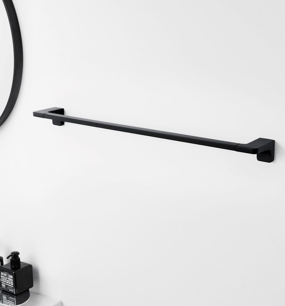 Handtuchstangen Badetuchhalter Edelstahl für Küche und Bad Bohrinstallation Schwarz