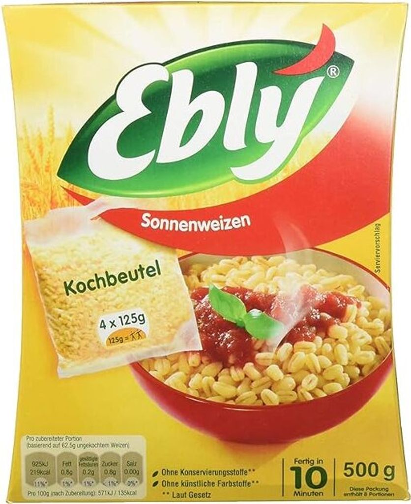 EBLY® Sonnenweizen Kochbeutel 10 Minuten 500g Produktbild 