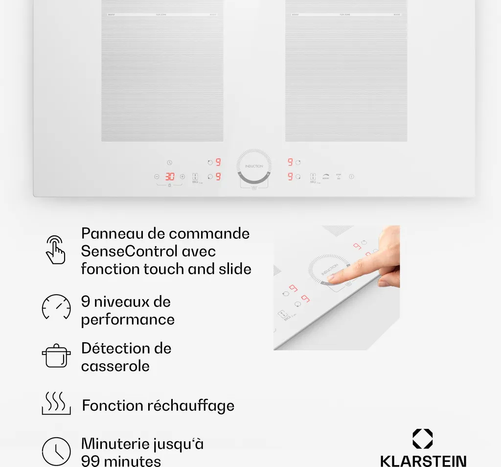 Table de Cuisson Induction Encastrable pour Cuisine Familiale 4 Feux - 6