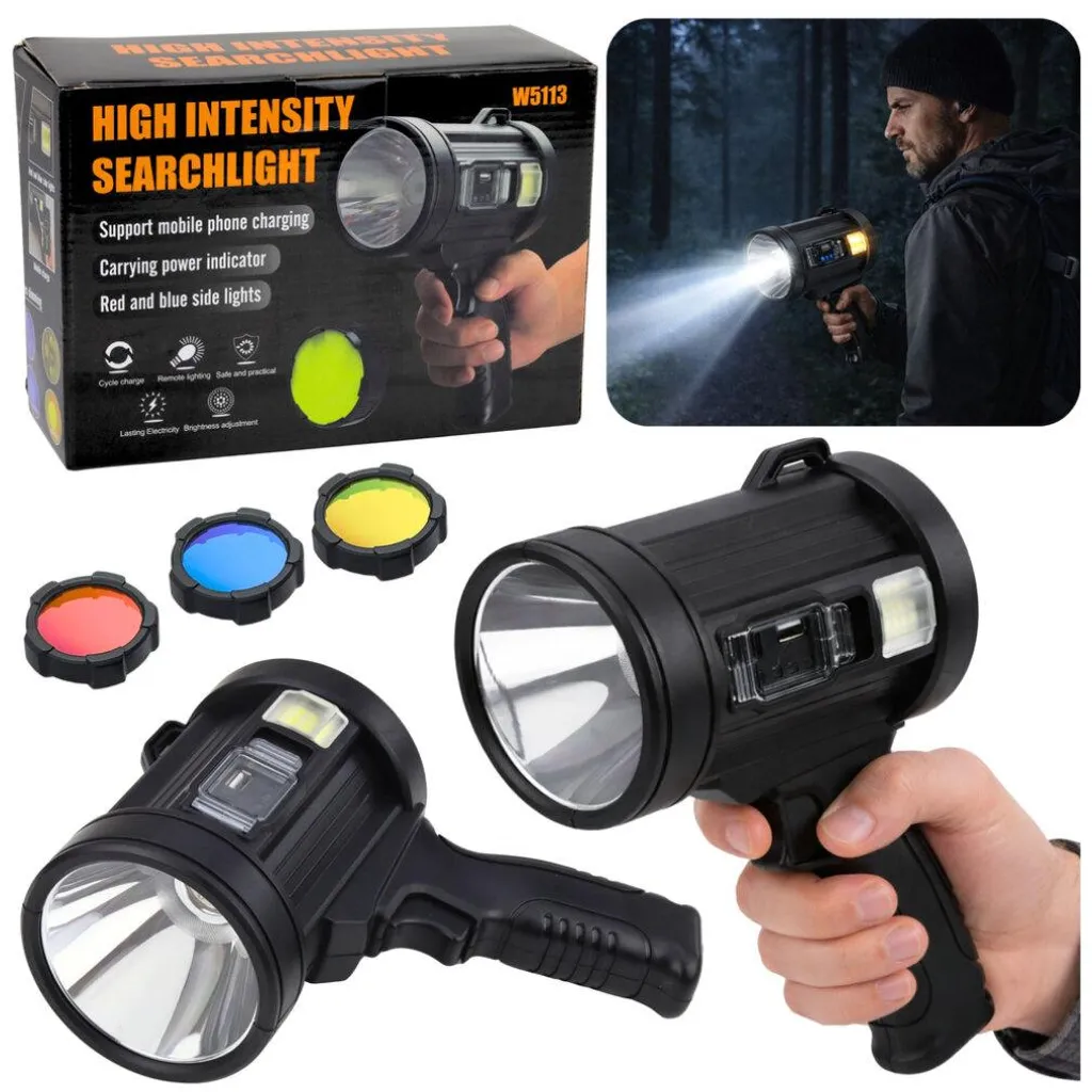 Projecteur solaire LED anti coupure de courant avec batterie USB